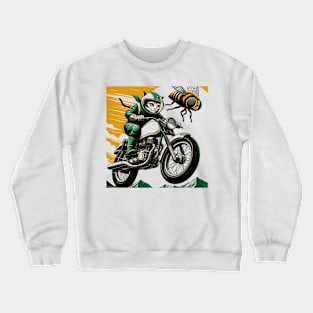 I like my motorcycle my cat Cicadas Cat 2024 and maybe 3 people Bikers Funny Crewneck Sweatshirt